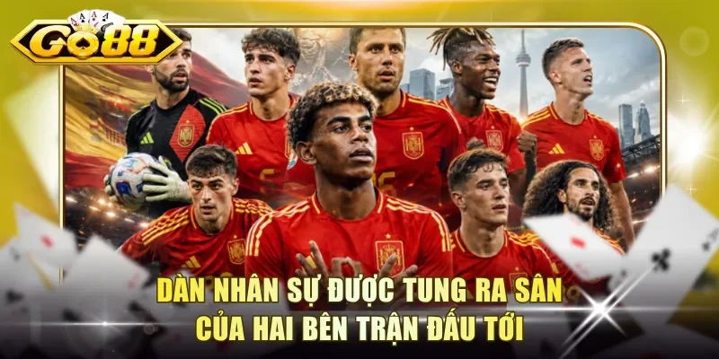 Dàn nhân sự được tung ra sân của hai bên trận đấu tới
